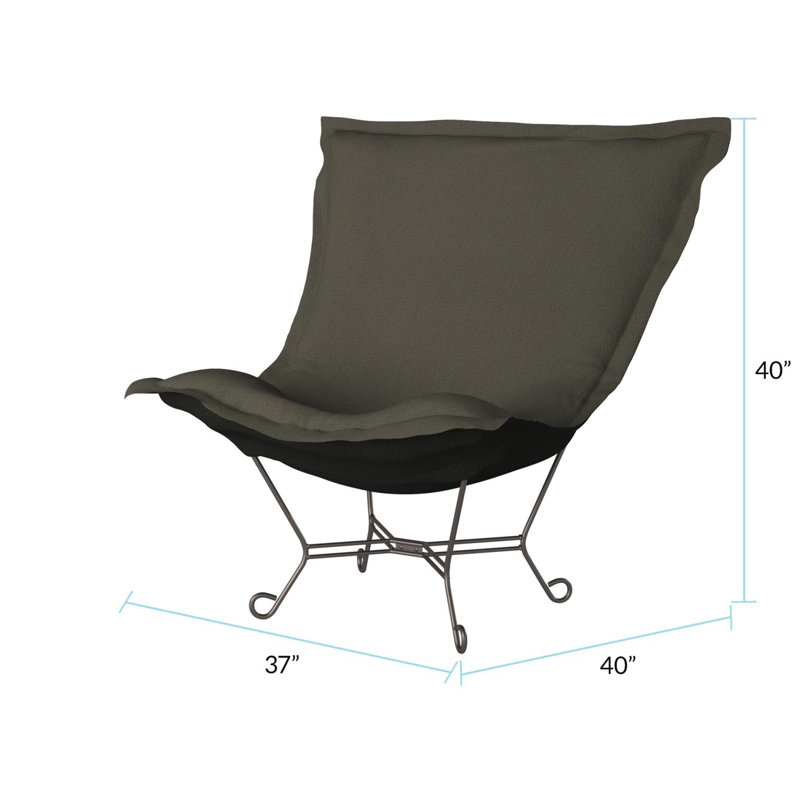 Azaria Accent Chair, Charcoal
