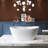61 Inch Freestanding Solid Surface Soaking Bathtub