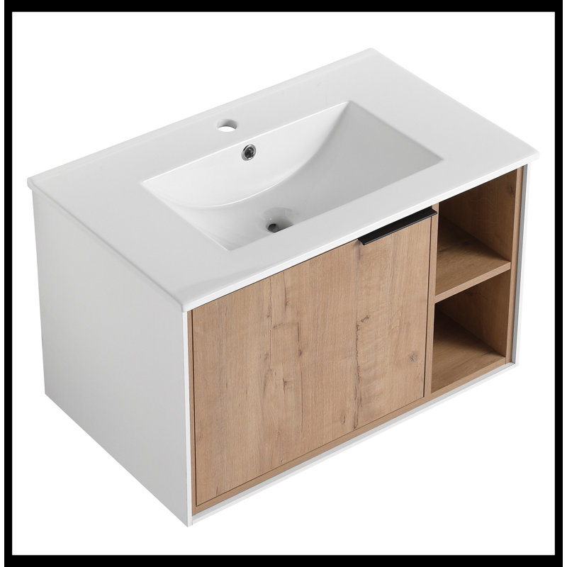 Ensemble de meuble-lavabo simple 30 po avec plateau en céramique Adontae