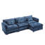 Canapé modulaire en forme de L 112 po Spacieux Boucle de 112 po avec installation facile et siège confortable en mousse à mémoire de forme modulaire et amovible-1521832845