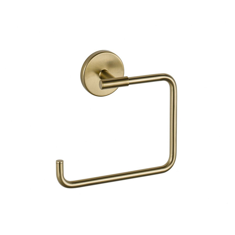 Trinsic Wall Mount Square Open Towel Ring Bath Hardware Accessory, Champagne Bronze