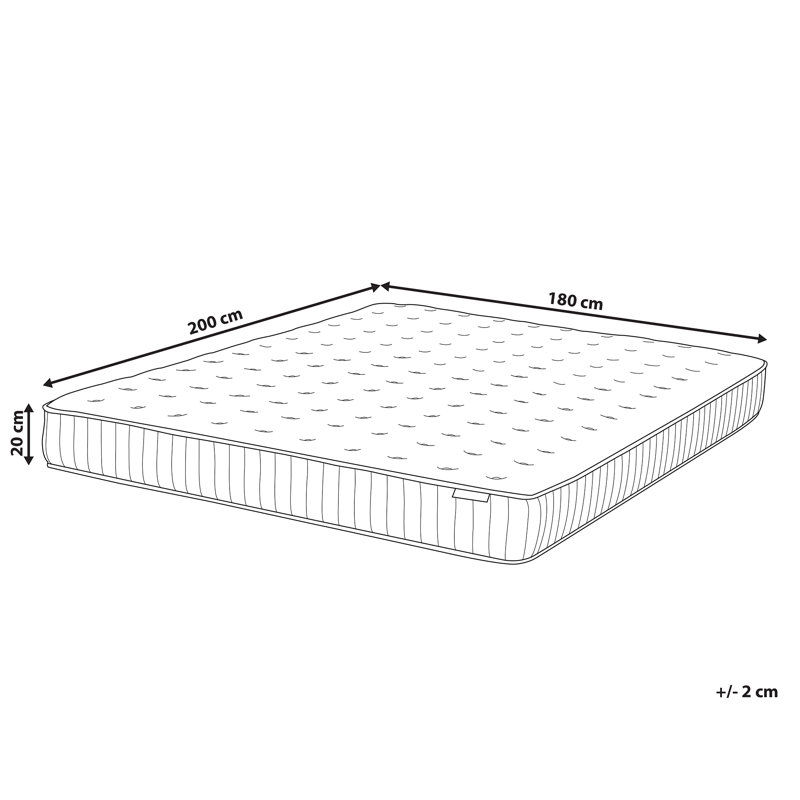 Brantner Pocket Sprung Mattress, 180 x 200 cm, Firm