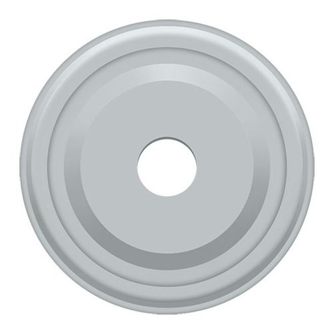 Plaque de base pour boutons Deltana BPRC100U26D; 1 po de diamètre; finition chrome satiné, Chrome brossé