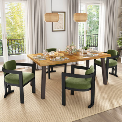 Chuang Upholstered Wood Dining Chairs