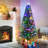 6' Tall Douglas Fir Pre-Lit Artificial Christmas Tree With Realistic Branches, 24 Multi-Colour LED Lights, Fibre Optics And 230 Tips