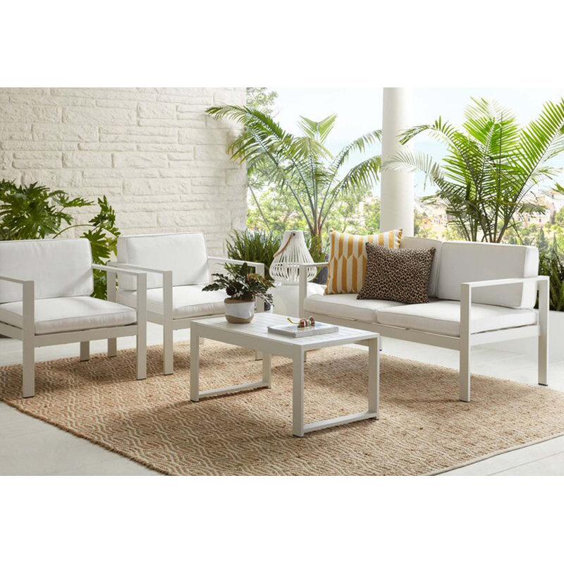 Table basse en plastique Aynura, Blanc