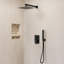  Système de douche à pluie haute pression 10 po, robinet de douche mural avec douchette-75216872