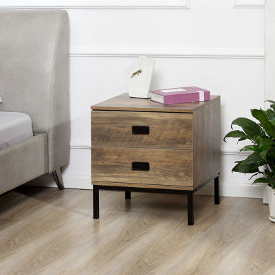 Truesdell 45cm W Manufactured Wood Bedside Table