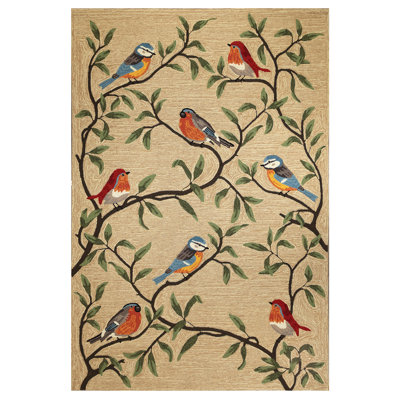 Snoqualmie Hand Tufted Floral Indoor / Outdoor Rug