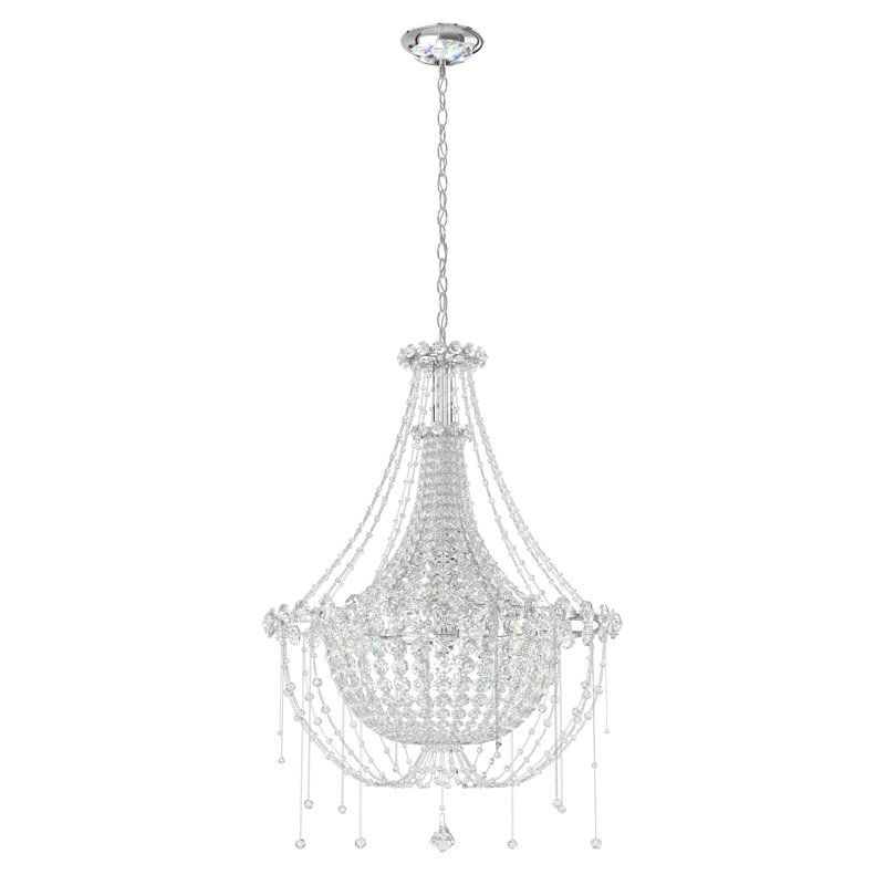 Chrysalita 6 - Light Glass Chandelier, Spectra Crystal Clear