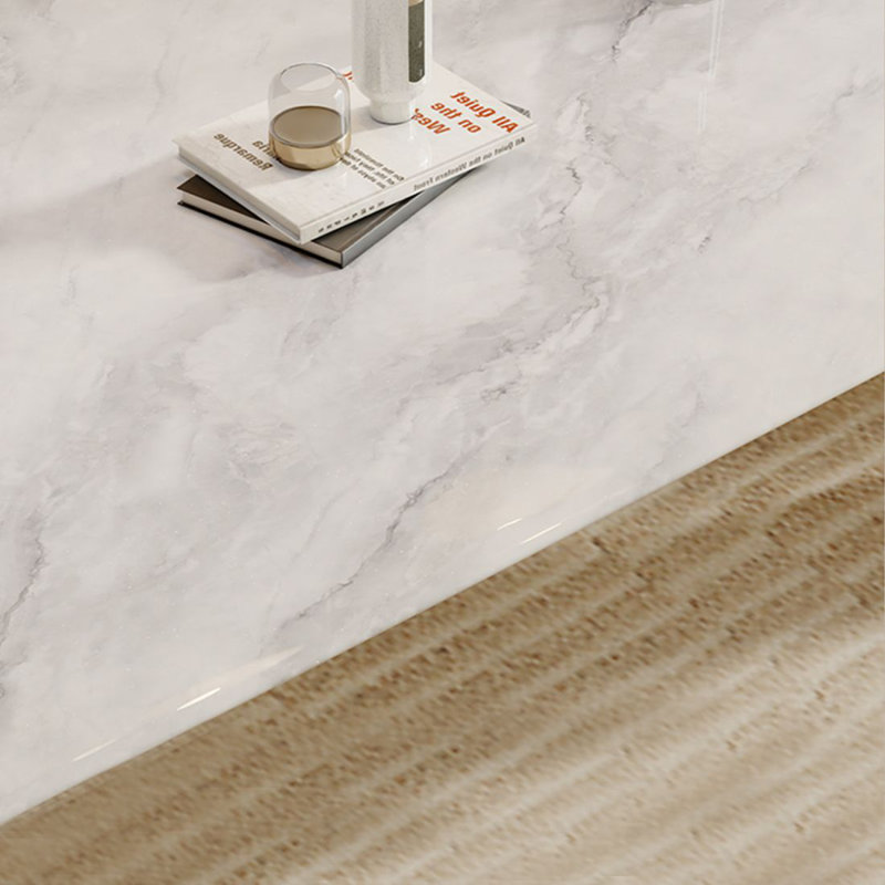 Rectangular marble dining table, 29.53"H x 62.99"L x 35.43"W