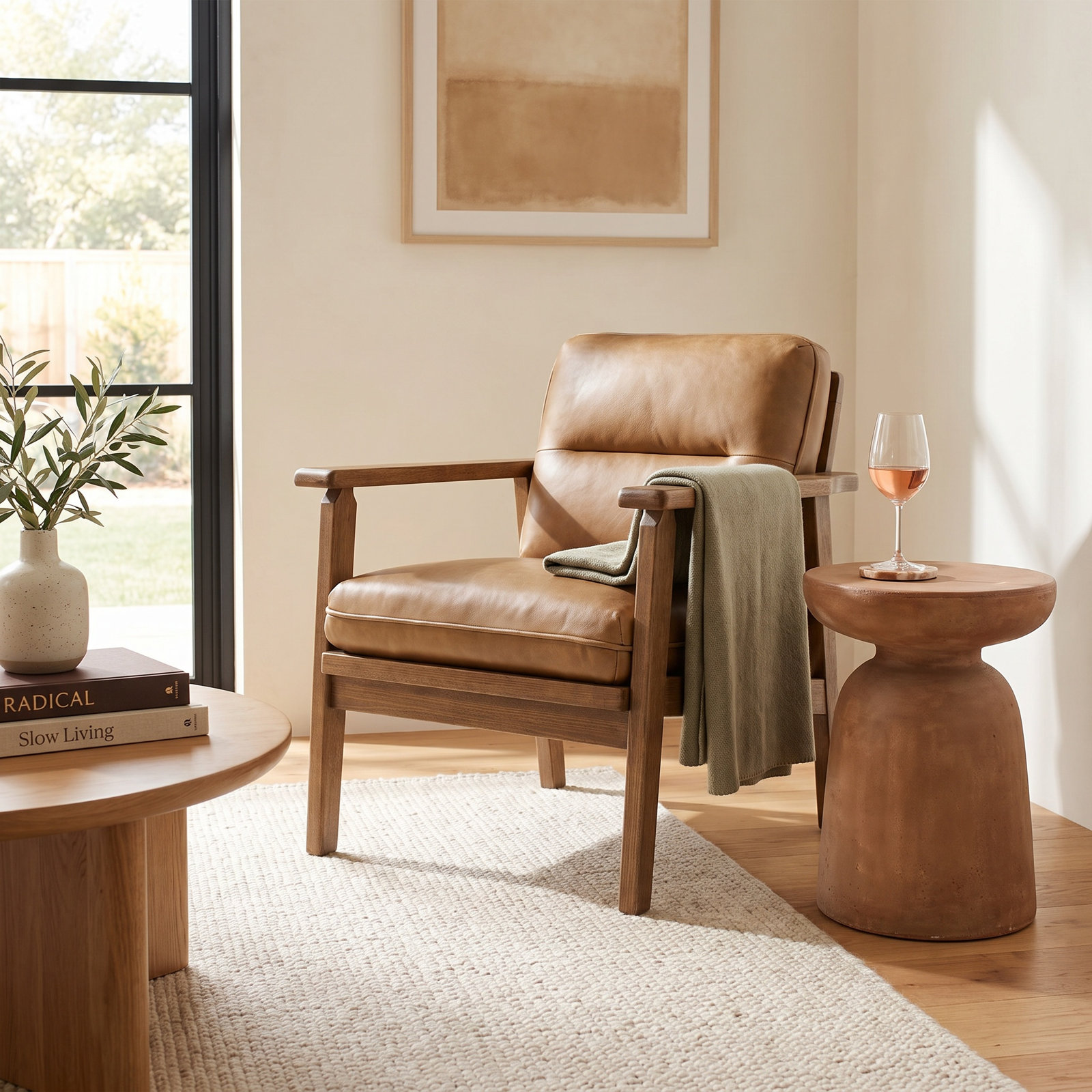 Rhurie Genuine Leather Armchair