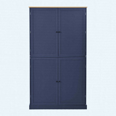 High Freestanding Kitchen Pantry Cabinet – Large 40.2"X20" Storage Cupboard With 2 Drawers, 2 Adjustable Shelves & 8 Door Shelves