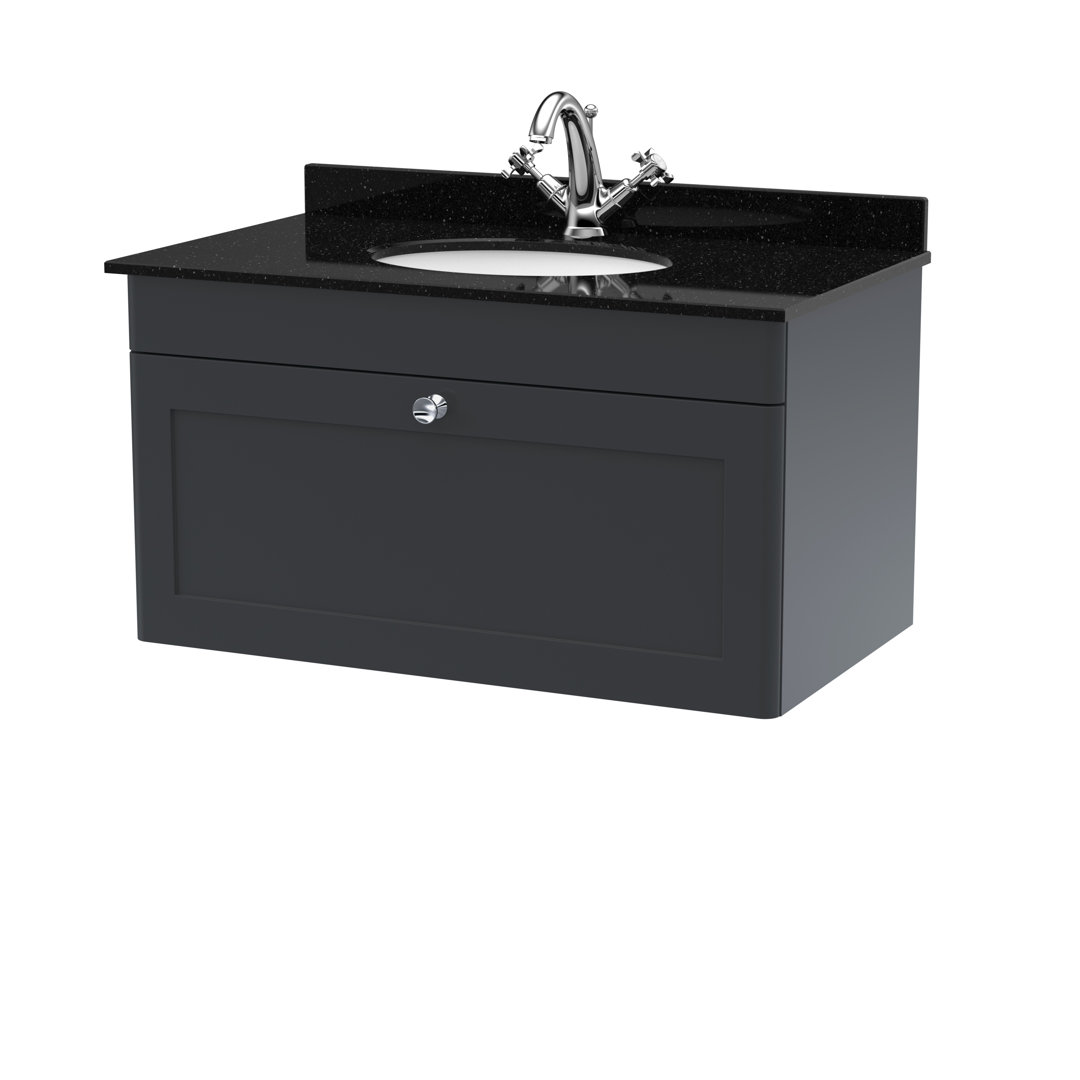 Classique 820mm Single Bathroom Vanity with Drop In Vitreous China Basin