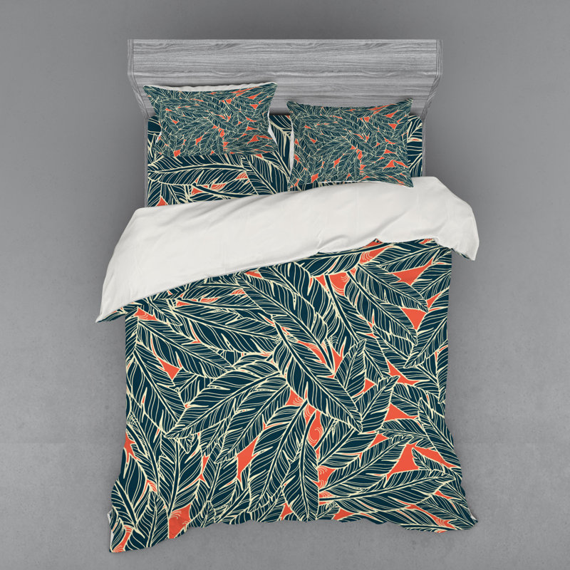 Ensemble de housse de couette Feather, Housse de couette grand + 3 pièces supplémentair