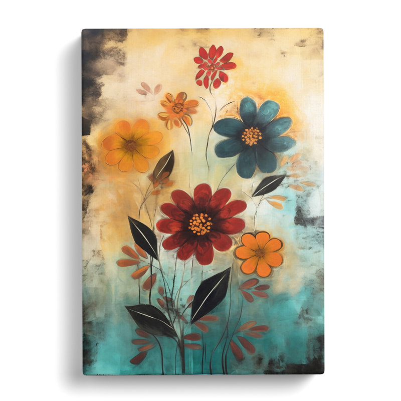 Atkison Flowers Mid Century Vol.4 - Wrapped Canvas, 76cm H x 50cm W x 3cm D