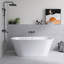 Baignoire de trempage autoportante 51 po x 28 po en acrylique autoportant moderne avec drain central
