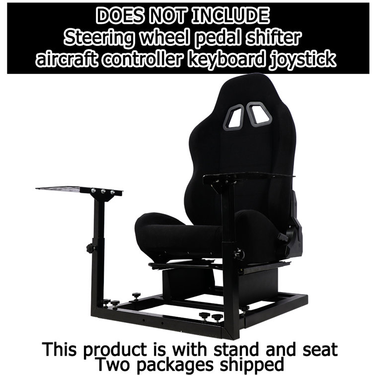 Flight Simulation Cockpit or Racing Wheel Stand with Seat Fit Thrustmaster A10C Hotas Warthog Logitech G29 G920 X56 X52 Honeycomb Controller,No Thrott