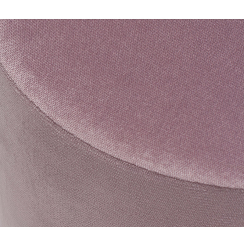 Repose-pieds rond de 15,7 po Pelluri, Lilas 100% polyester