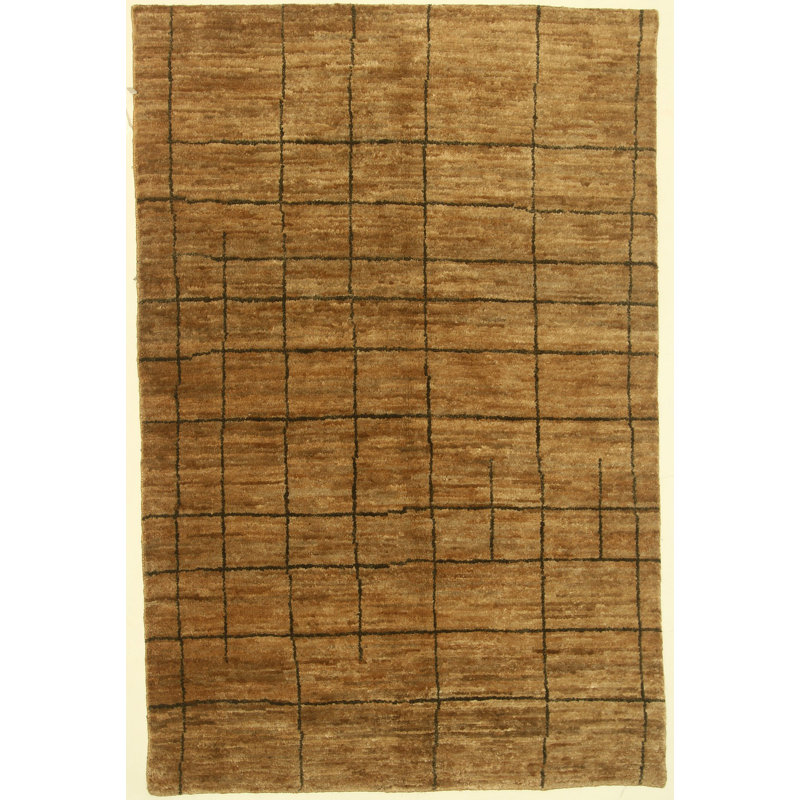 Tapis unique en jute noué à la main crème 6 pi x 9 pi Cormac