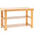 Upholstered Bamboo Bench with Shoe Storage