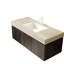 - Comptoir en pierre frittée à motif et lavabo rectangulaire encastré en céramique blanche, trou de robinetterie pré-percé, résistant aux rayures haute température, largeur 49,2 cm (19,34 po), un trop-plein standard de 22 cm (8,69 po).