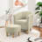Upholstered 27" Wide Barrel Chair with Ottoman-87710225
