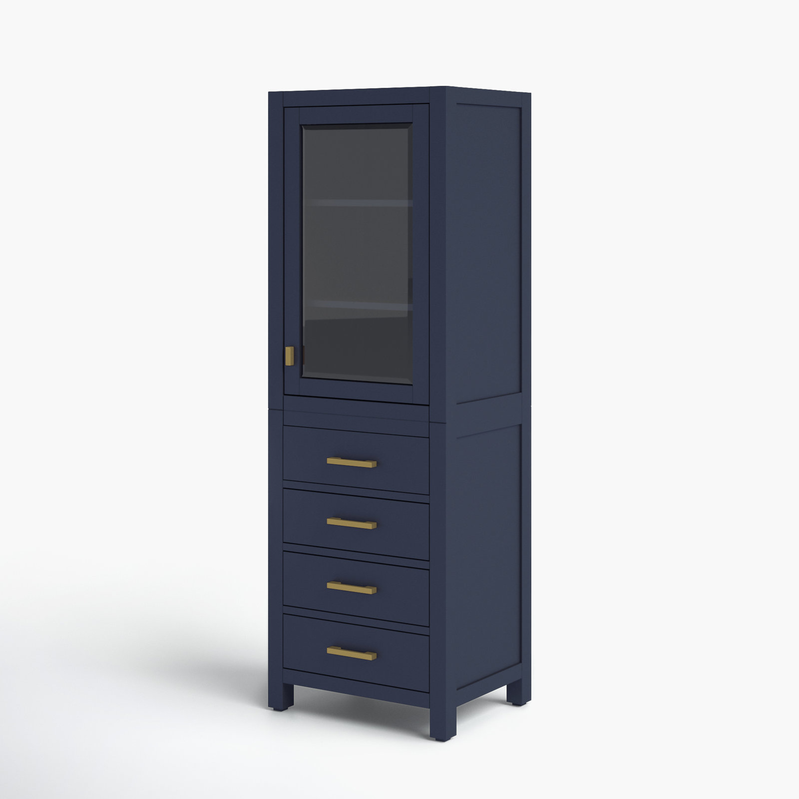 Keira Linen Cabinet, Navy Blue