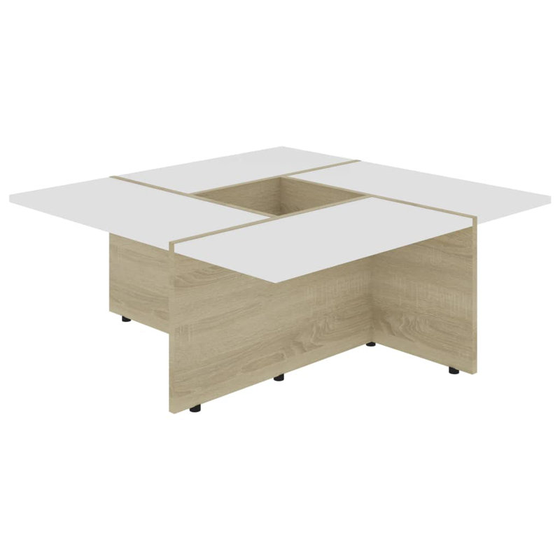 Abdirahin Coffee Table, White/Sonoma Oak