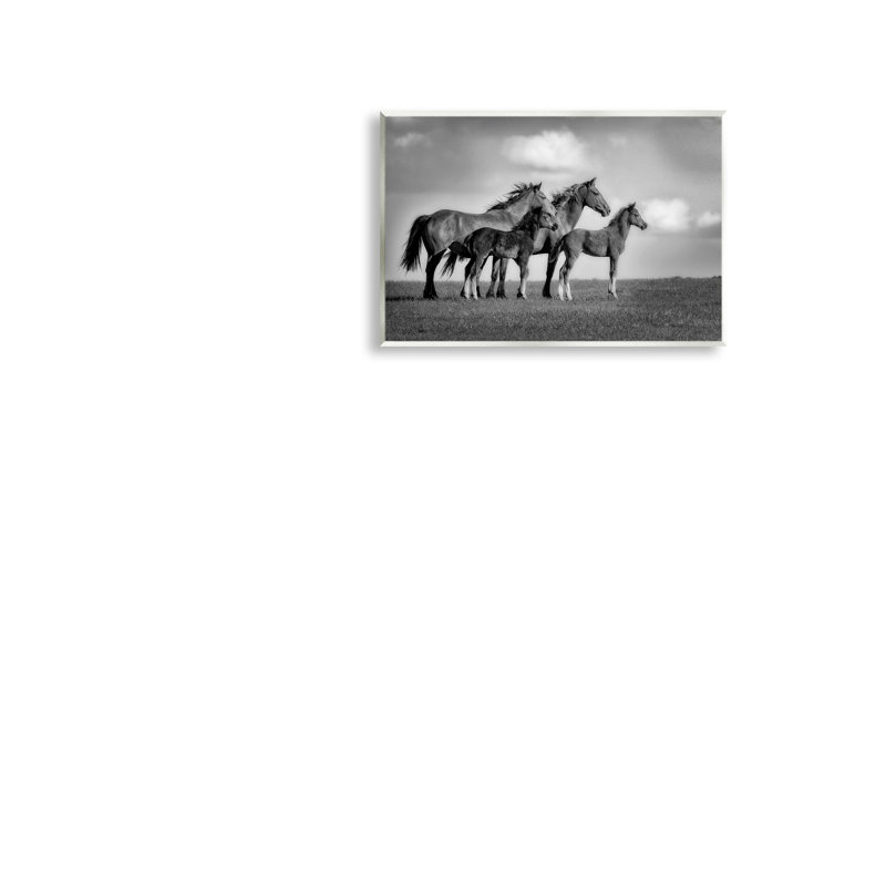 Plaque murale Babies On Board Horse Family, design par Wendy Caro, H 13 po x l 19 po