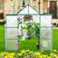 Serre en polycarbonate robuste de 8 pi x 8 pi, base galvanisée, avec une bonne ventilation pour le système de drainage des plantes d'extérieur, en toutes saisons
