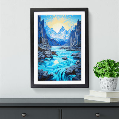 Glacier Baroque Art - Framed Print