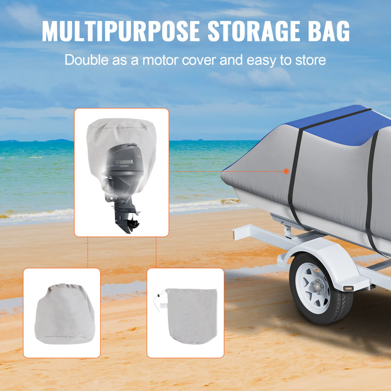 Gray and Blue Heavy-Duty Marine Grade Jet Ski Cover