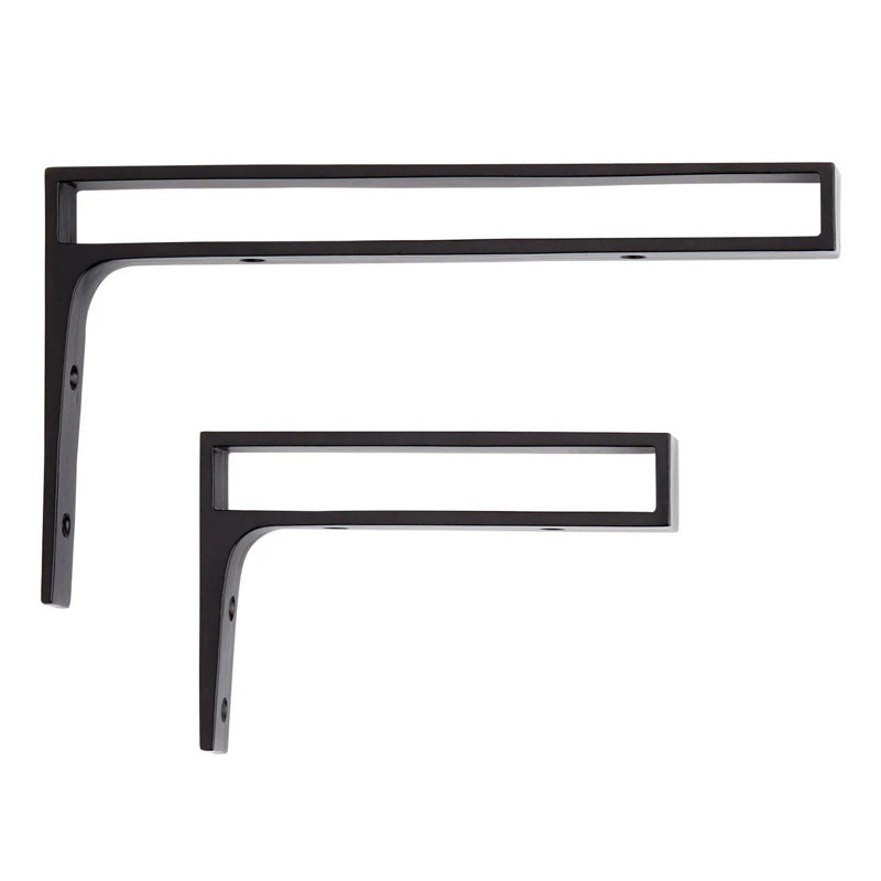 Gehler Solid Brass Shelf Bracket, 4" H x 6" W x 0.88" D