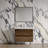 Melinda 27.6'' Single Bathroom Vanity with Manufactured Wood Top with Mirror