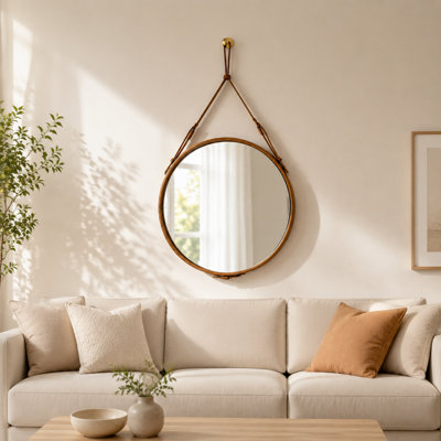 Brown Belt Hanging Mirror