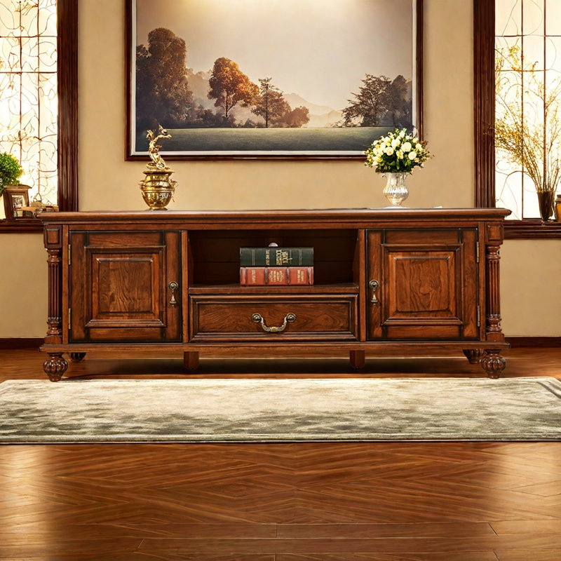 Cherry wood TV cabinet