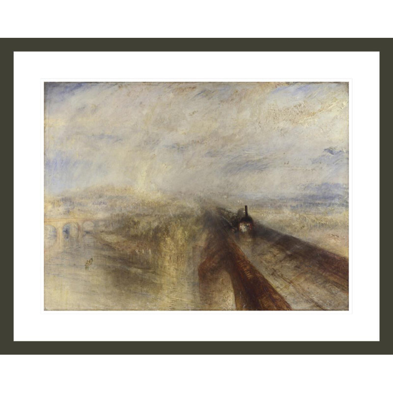 Pluie, vapeur et vitesse - Le chemin de fer Great Western par Joseph Mallord, William Turner, impression giclée encadrée