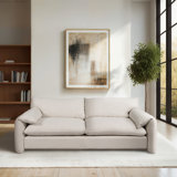94" Casper Sofa - Inviting Ivory Elegance, Crafted From Solid Wood And Durable Non-Woven Fabric, Perfect For Cozy Spaces