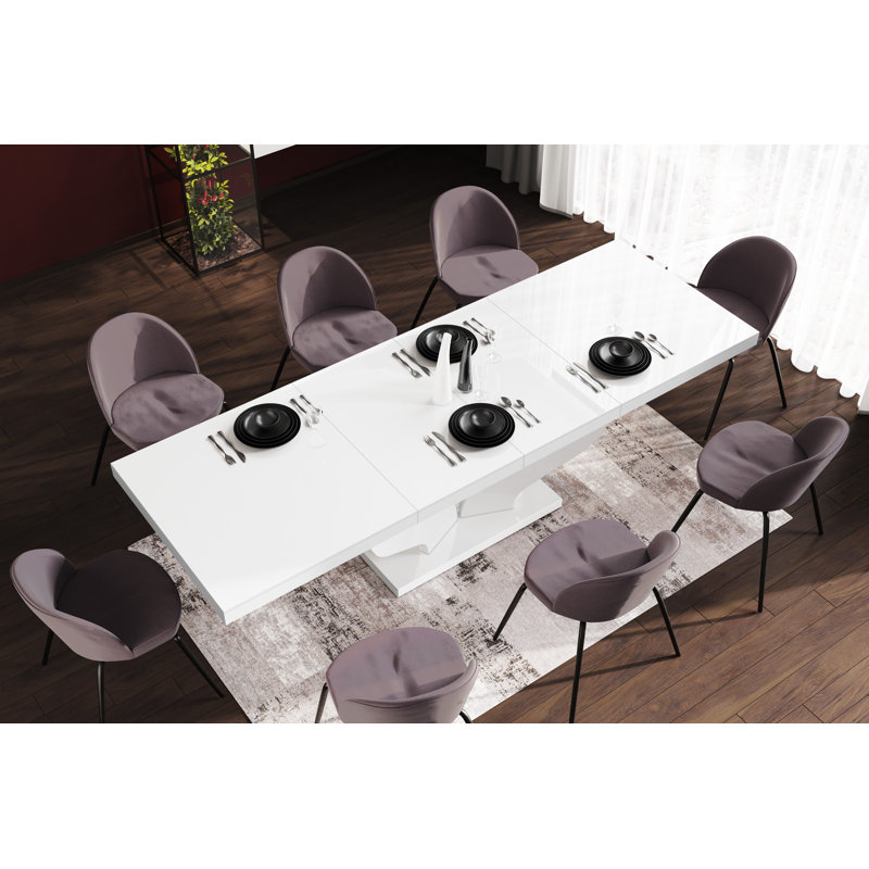 Cherysse Extendable Dining Table, White