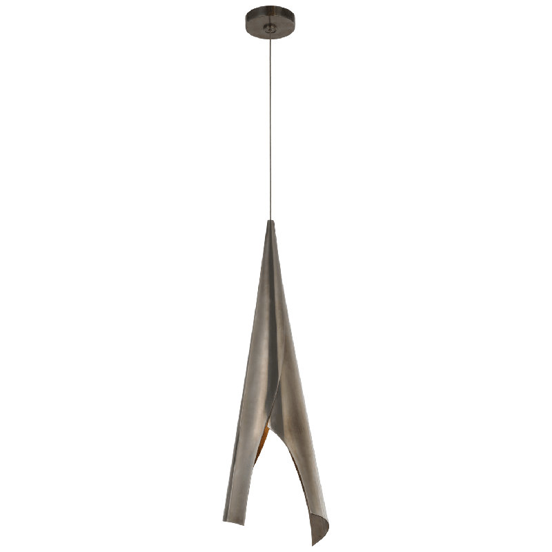 Kelly Wearstler Piel Delicate Wrapped Pendant, Pewter, 171.75" H x 8" W x 8" D
