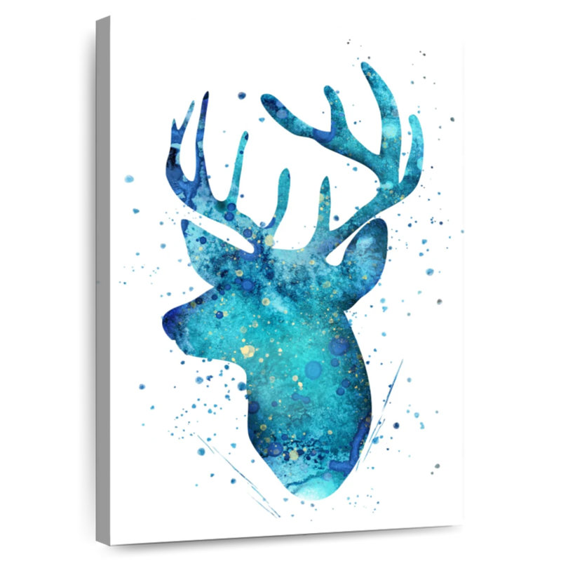 Brampt Turquoise Deer, 36" H x 24" W