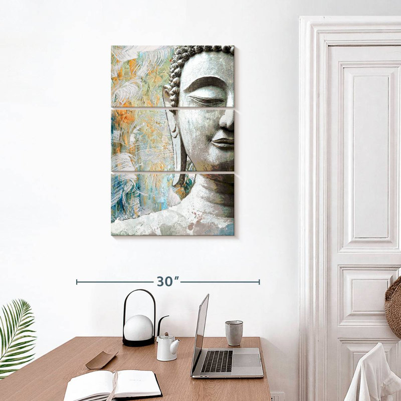 Adella Stone Buddha Head, 32" H x 20" W