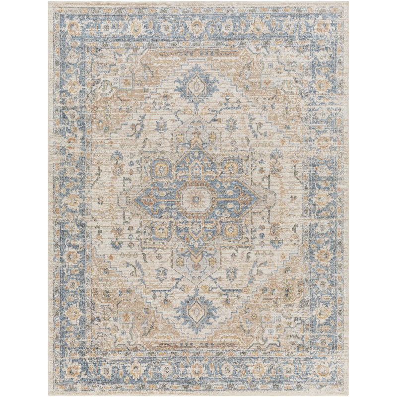 Tapis oriental lavable à la machine Jadence, Carré 6 pi 7 po