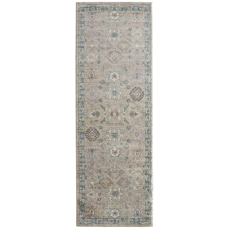 Tapis floral et botanique Odis, Tapis de couloir 2 pi 6 po x 7 pi 3 po