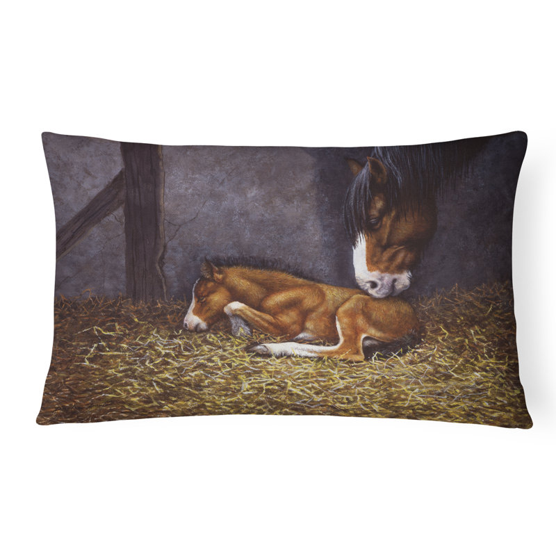  Coussin intérieur / extérieur Horse and Her Foal