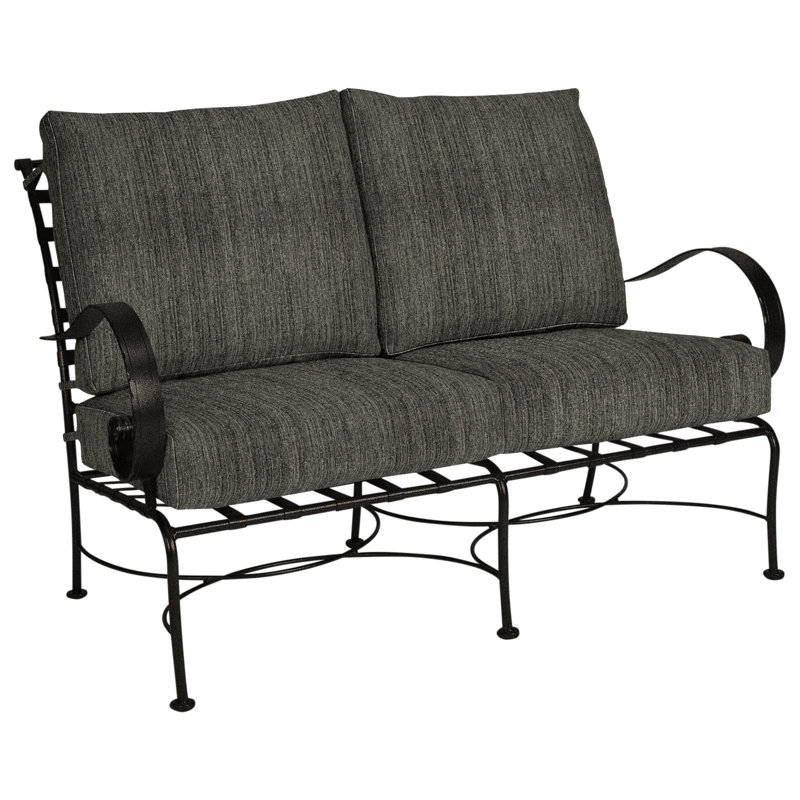 Classico Outdoor 2 - Seat Loveseat, Carbon Black, Flagship Stone Sunbrella®