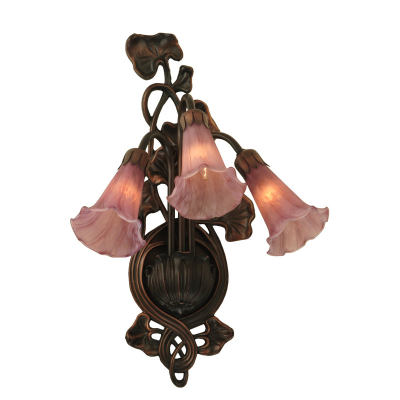 Meyda Tiffany & Stained Glass 3 - Light Armed Sconce, Lavender