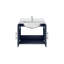 Ensemble de meuble-lavabo compact avec comptoir en quartz blanc et robinet-1777223028
