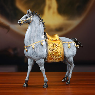 Figurine de cheval en laiton d'inspiration rétro - une élégance intemporelle pour tout espace